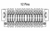 Dimensions Zero8 plug straight 12 pins