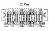 Dimensions Zero8 plug straight 20 pins