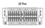 Dimensions Zero8 socket straight 20 pins