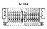 Dimensions Zero8 socket straight 52 pins