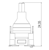 Dimensions: Float27 straight header, height 24.35 mm