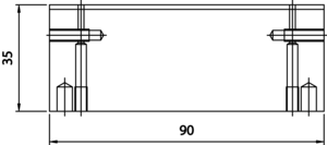 MTCA Signal AMC Gegenhalter Zeichnung Abmessungen1